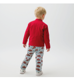 T-POMPIERS: Pantalones impermeables con forro de fleece y estampado de camiones de bomberos