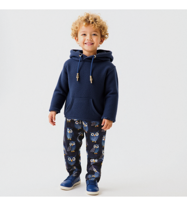 T-UIL : Pantalon imperméable avec doublure en polaire et imprimé de hiboux