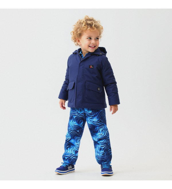 T-ONDA Functional Pants for Boys - Winter with 3D Blue Print | Zeriato