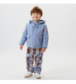 W-SKIER: Functionele Broeken met Beige Pluchen Voering en Gedurfd Skieur-Print