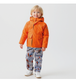 W-SKIER : Pantalons Fonctionnels avec Doublure en Peluche Beige et Imprimé Audacieux de Skieur