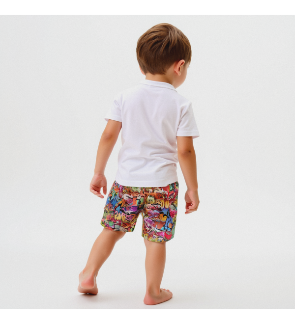 GRAFFITI: Funktionelle Badehose mit Graffiti-Muster