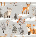 W-FOXY: Winter Pants for Kids | Plush Lining & Forest Animal Print