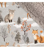 W-FOXY : Pantalons d'Hiver Enfants | Doublure Grise et Imprimé Forêt