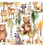 W-KYOOT: Functional Winter Pants with Fleece Lining and Forest Print