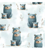 T-OSI : Pantalon Imperméable avec Motif de Famille d’Ours