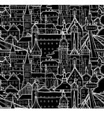 LOLO: Functionele zwarte zwembroek met witte lijntekeningen