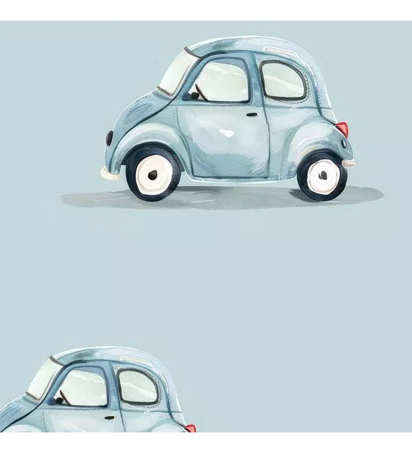 TOPO: Quick-drying swim shorts with light blue mini car print