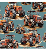 TRACTOR : Short de bain à séchage rapide avec imprimé de maxi tracteurs rouges