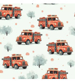 T-POMPIERS: Waterproof pants with fleece lining and fire truck print