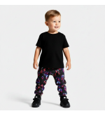 T-ASTRONAUTA : Pantalon noir imperméable avec doublure en polaire et imprimé d'astronaute.