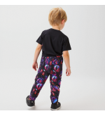 T-ASTRONAUTA: Zwarte waterdichte broek met fleecevoering en astronautenprint.