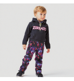 T-ASTRONAUTA: Pantalones negros impermeables con forro de fleece y estampado de astronauta.